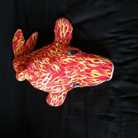 Dolphin Suff Animal with Fire print on top and white belly - Picture 2 of 4